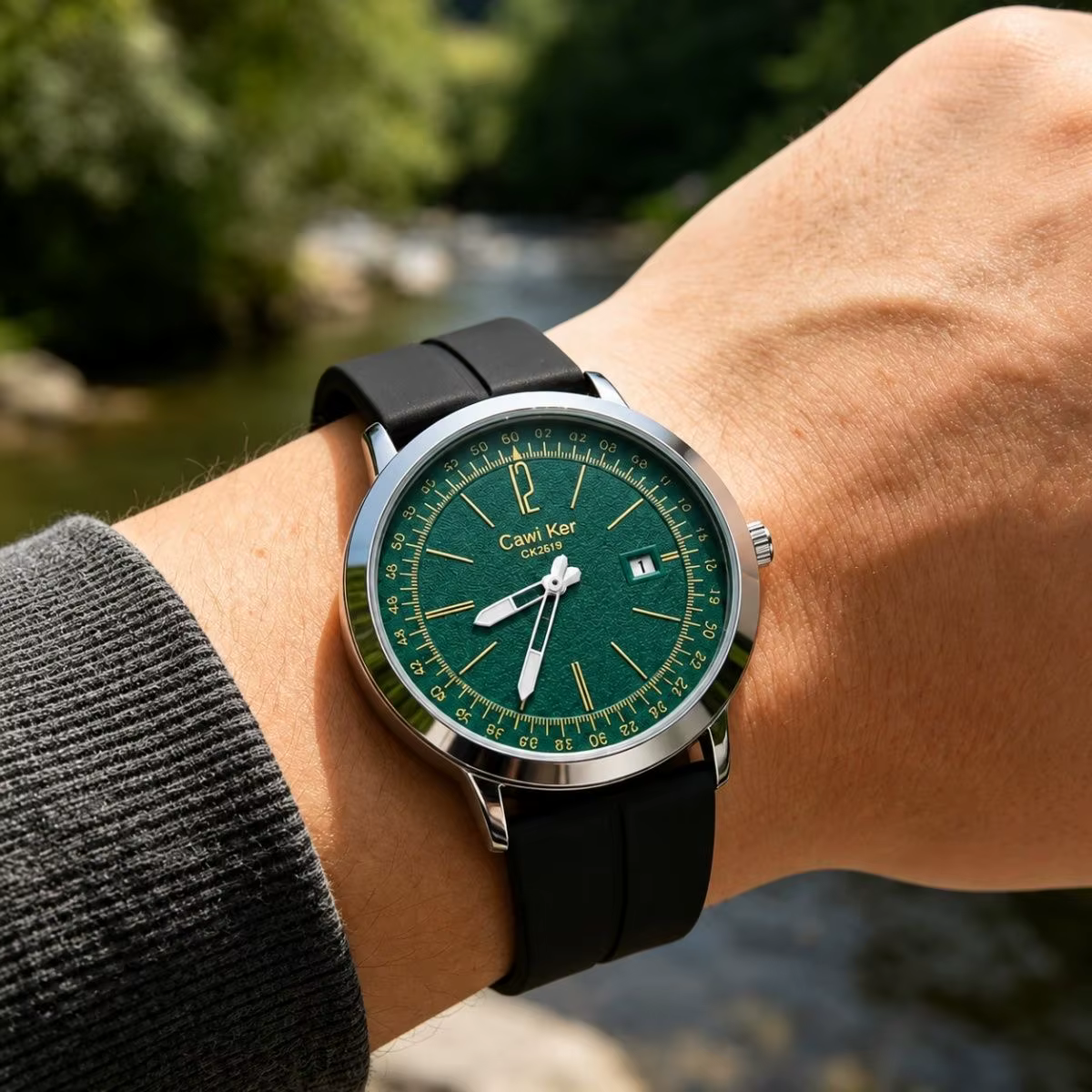 CAWIKER montre à quartz originale à mouvement suisse