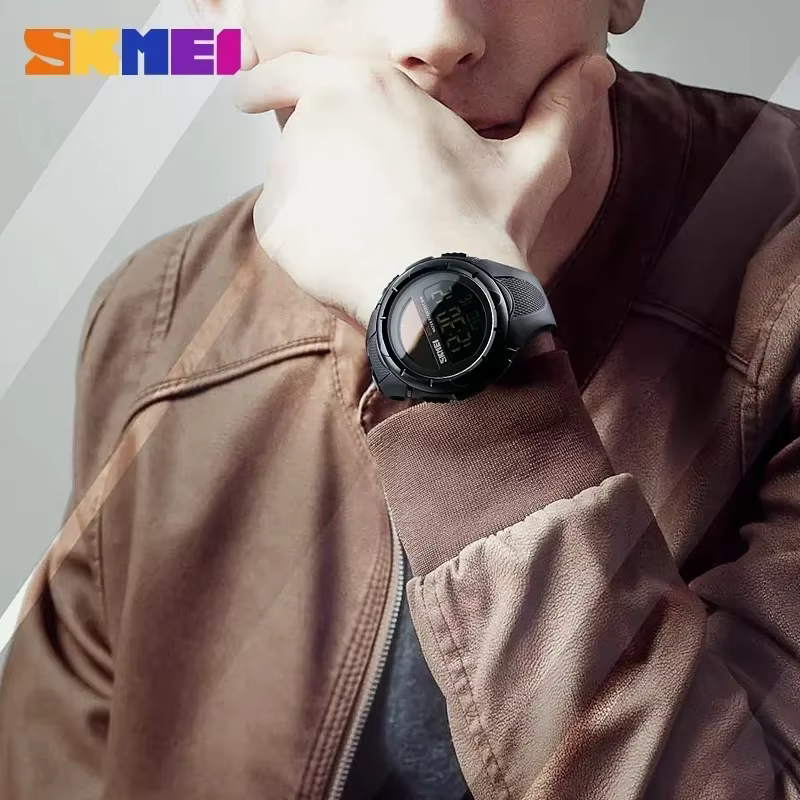 SKMEI 1405 Sport numérique hommes montres solaire pour l'alimentation alarme environnementale mâle horloge reloj hombre