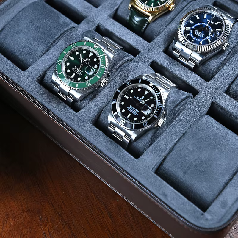 Boîte de montre en cuir