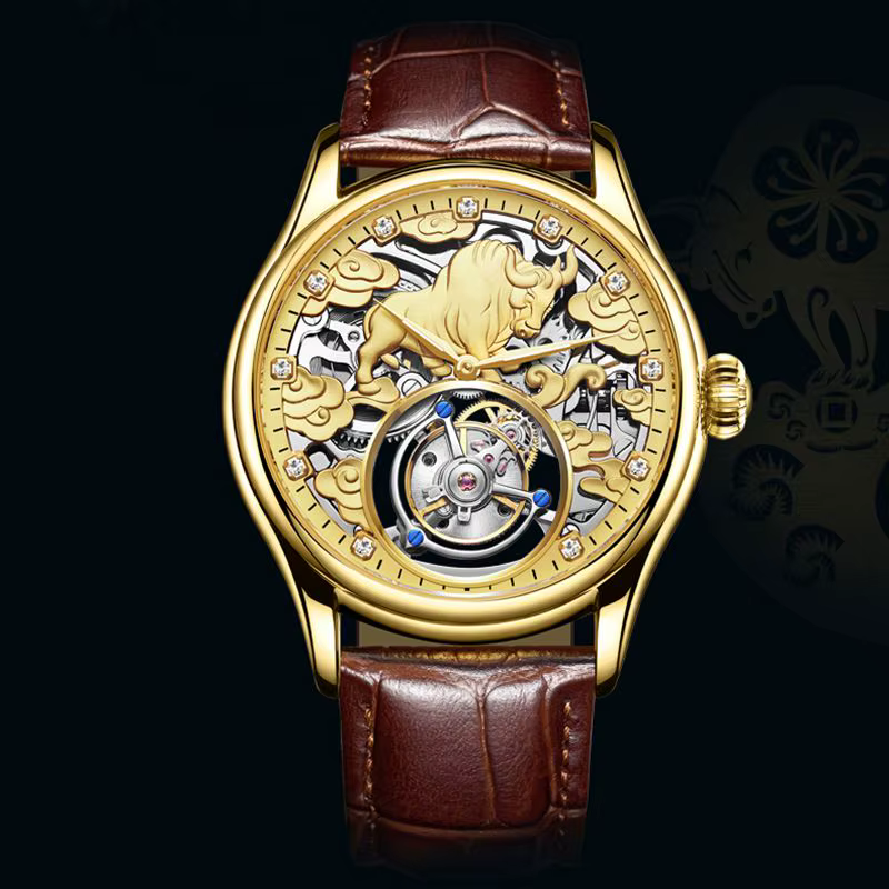 AESOP véritable Tourbillon squelette montre pour hommes haut de gamme montres mécaniques de luxe étanche saphir magasin