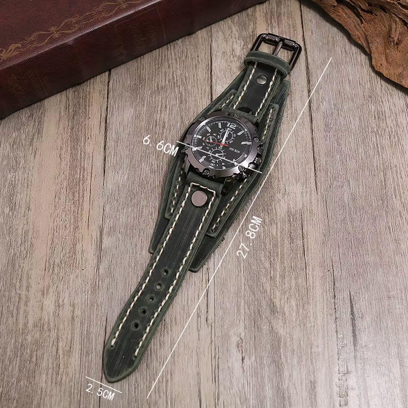 Nouveau Vintage hommes montres de haute qualité mode bracelet en cuir