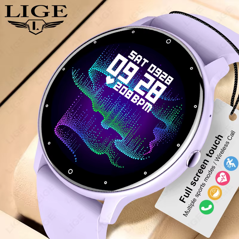 LIGE montre intelligente femmes hommes sport Fitness moniteur de santé nouvelles montres IP67 étanche Bluetooth appel pour Android ios Smartwatch