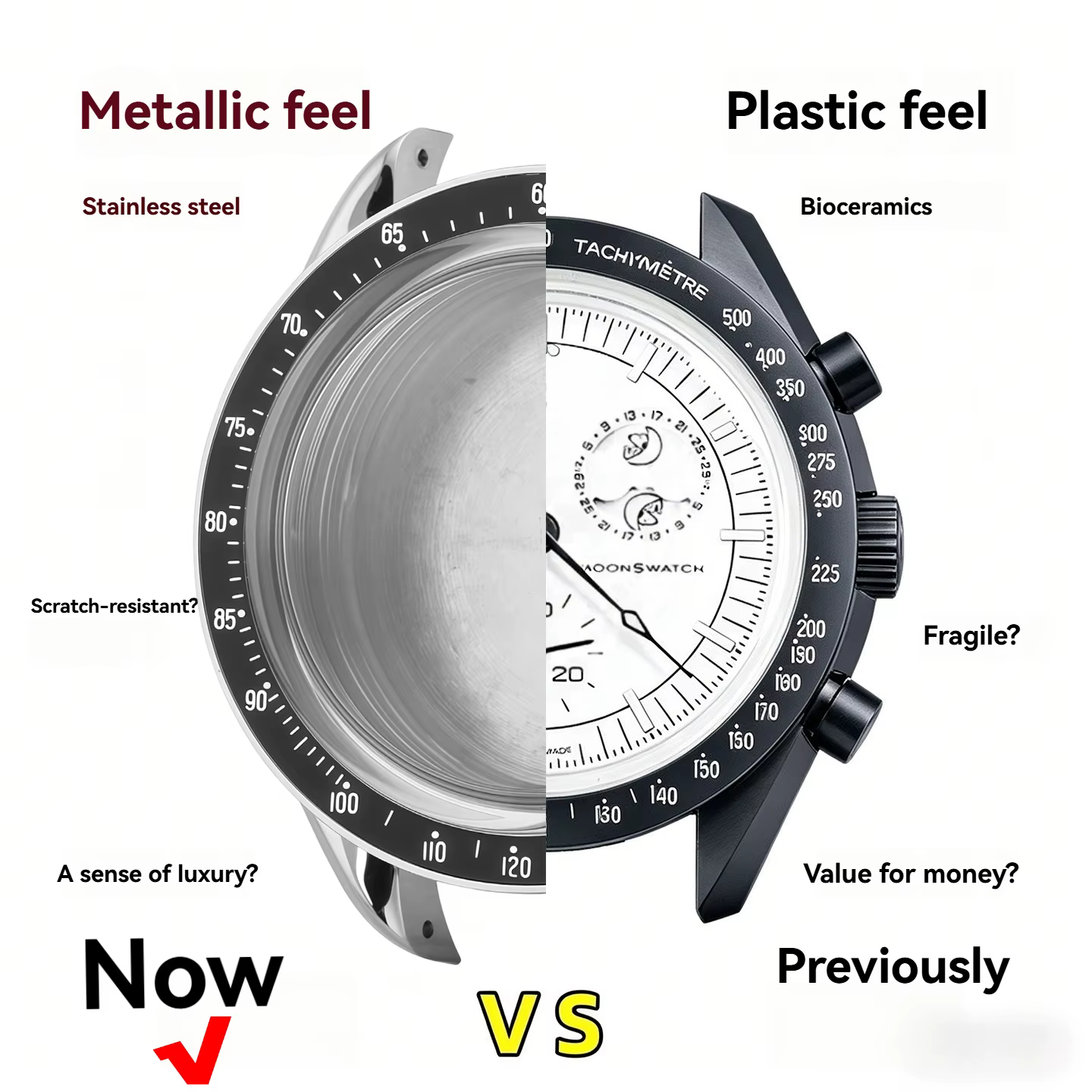 Cadran de 42 mm, boîtier de montre en acier inoxydable 304 amélioré