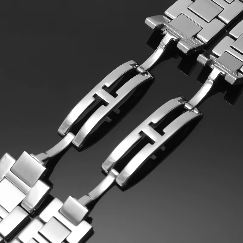 Pour Cartier Tank Solo Ronde série bracelet de montre en acier chaîne