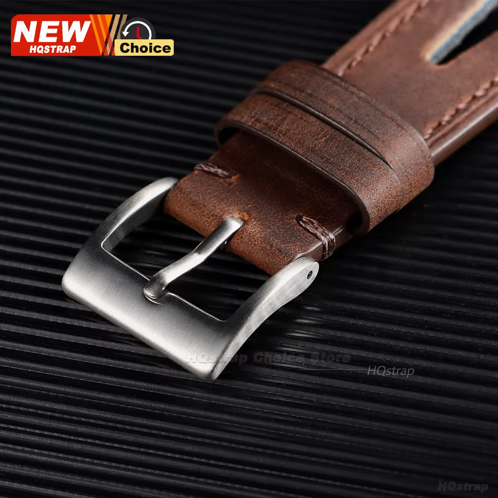 Bracelet de montre en cuir souple respirant avec trous