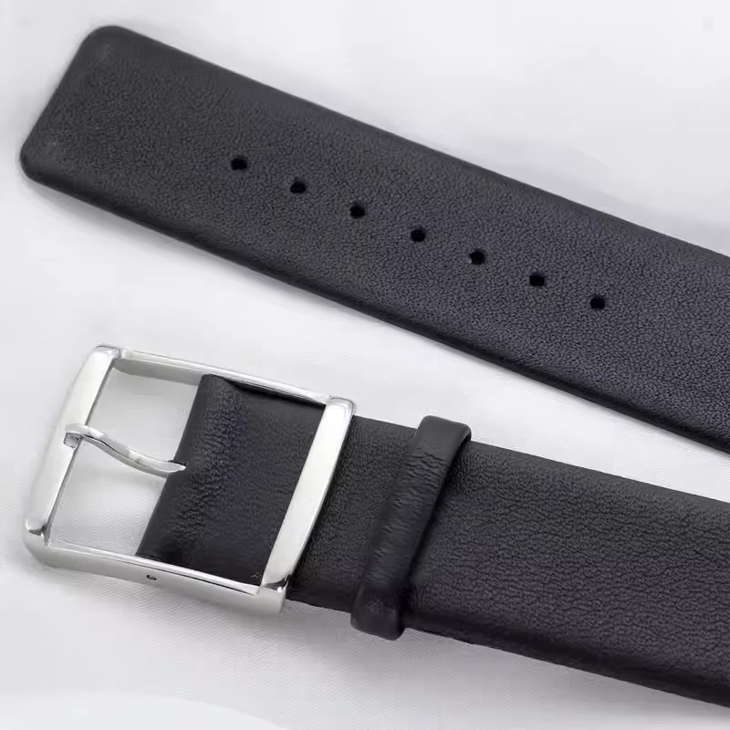 Bracelet de montre en cuir véritable pour hommes