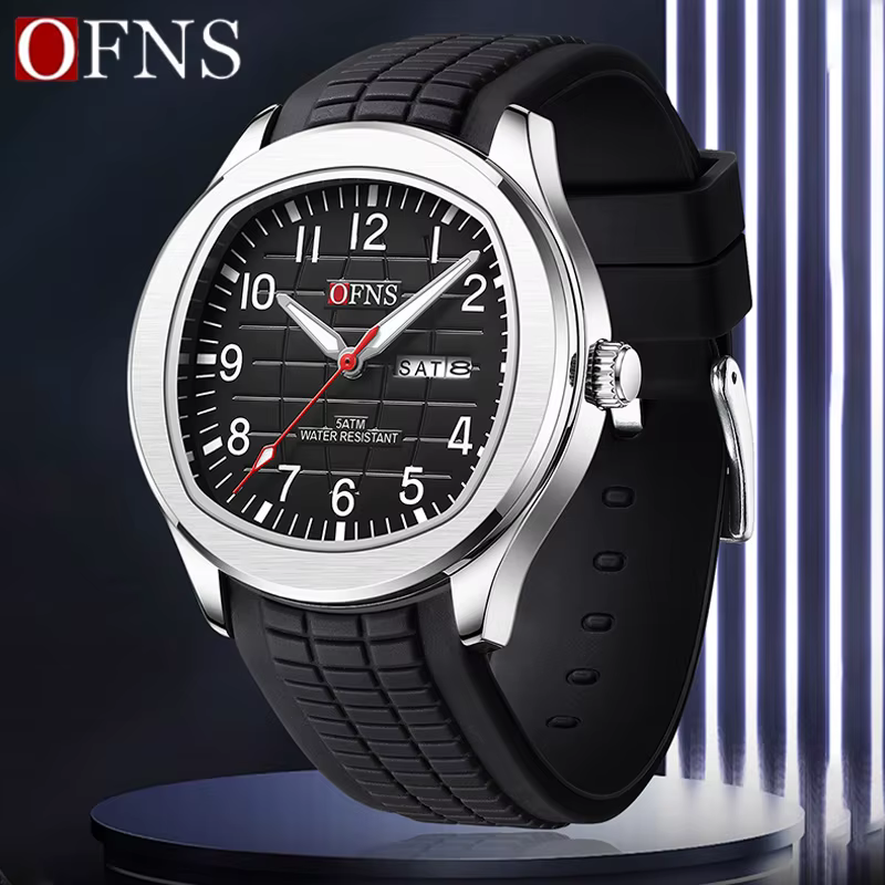 OFNS offre spéciale mode montre pour hommes 50 M étanche luxe lumineux Date semaine multifonction affaires mâle Quartz montre-bracelet Relogio