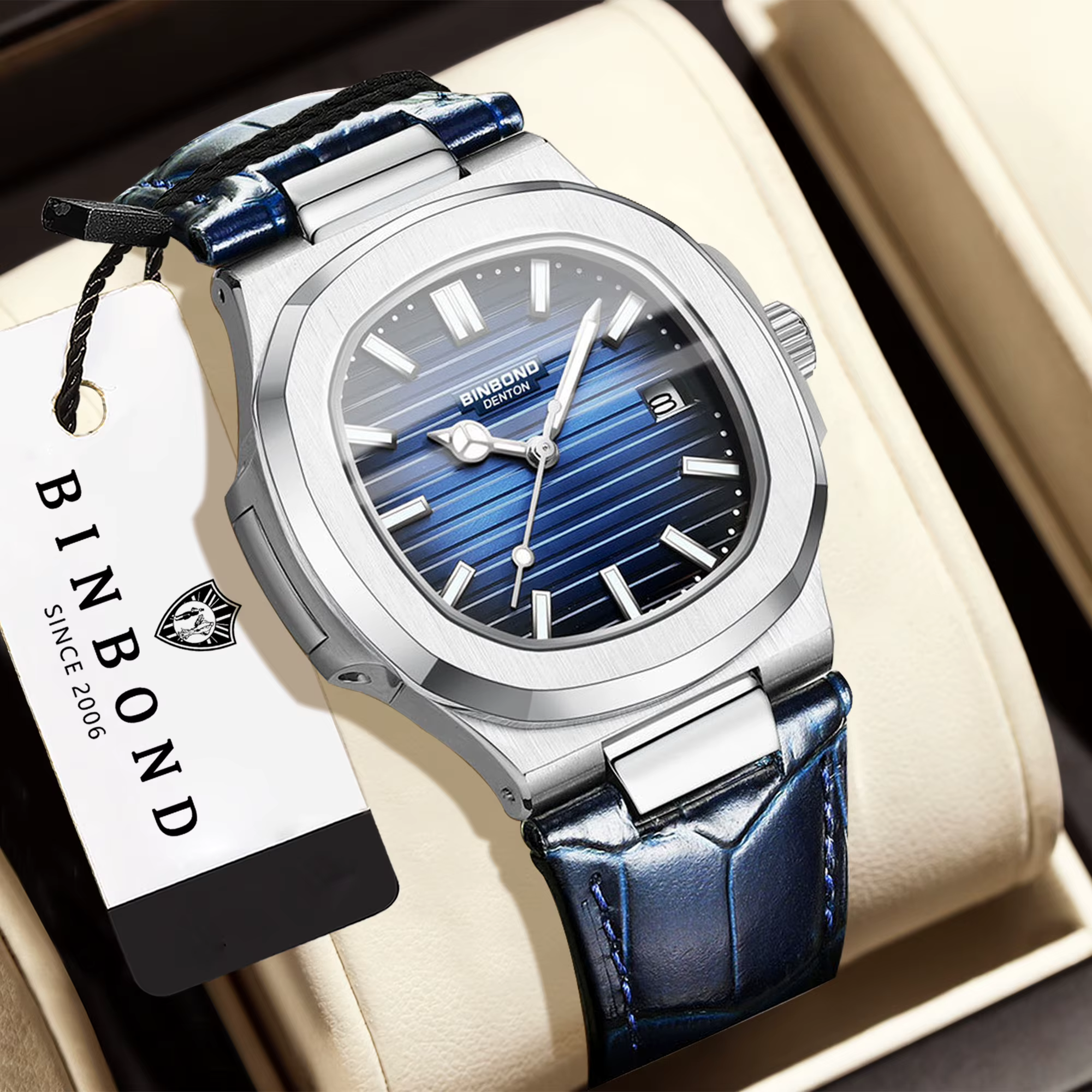 BINBOND – montre-bracelet à Quartz pour hommes