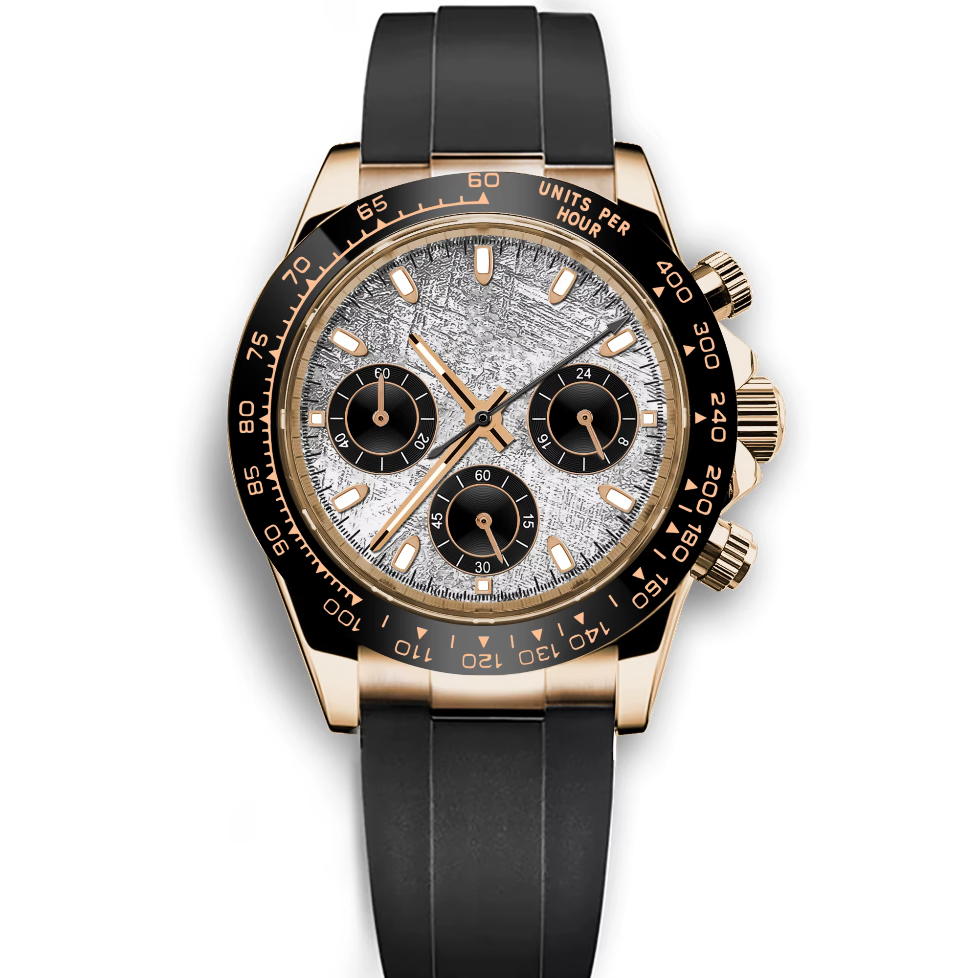 Corgeut luxe hommes 39mm montre à Quartz chronographe saphir à la mode à la mode sport bracelet en acier montre-bracelet logo personnalisé