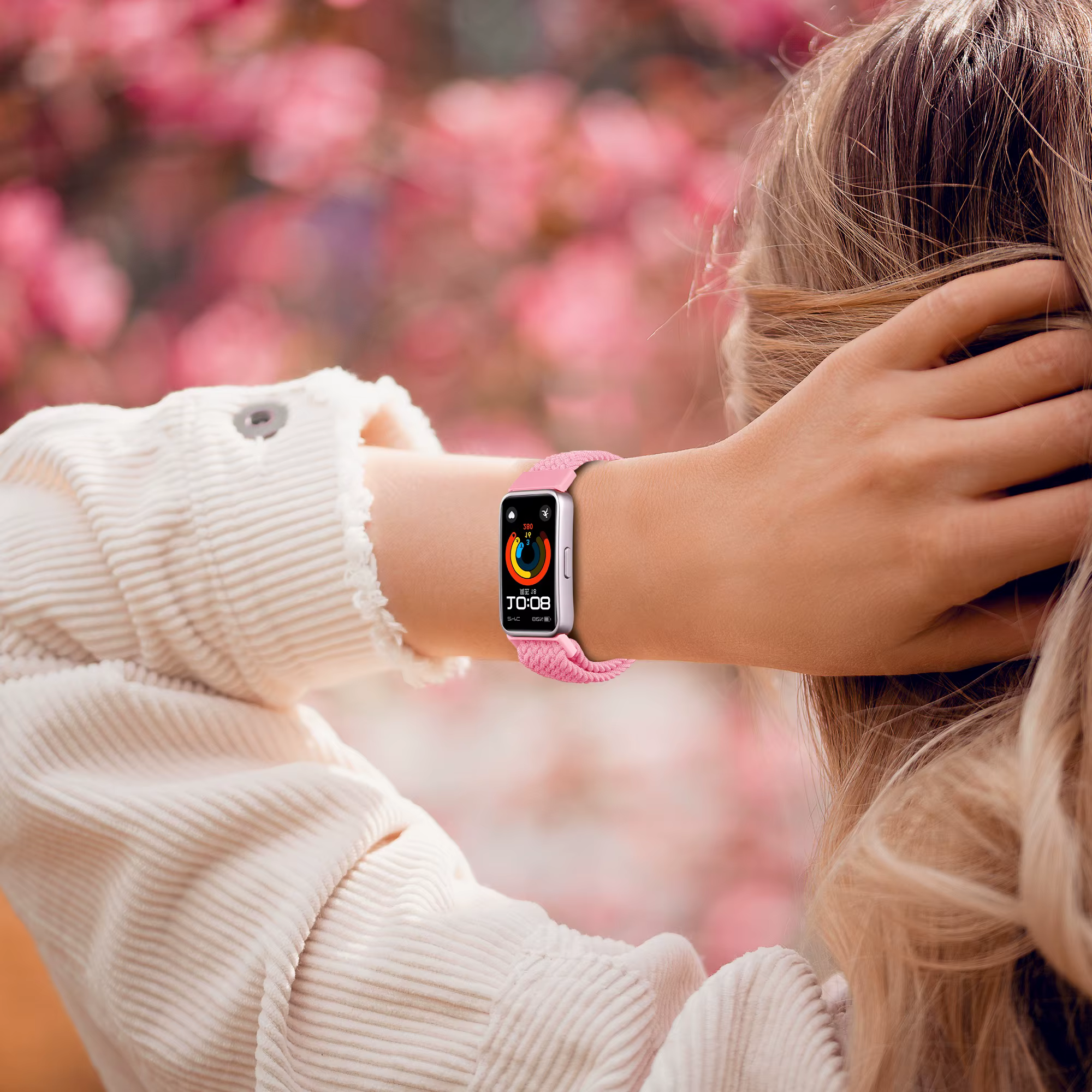 Boucle tressée magnétique pour Huawei Band 10 9 8
