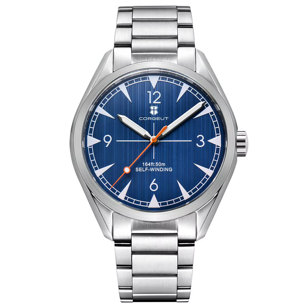 41mm Corgeut montre pour hommes NH35 mouvement de luxe automatique reloj hombre montres pour hommes saphir reloj Date lumineux lunette brossée