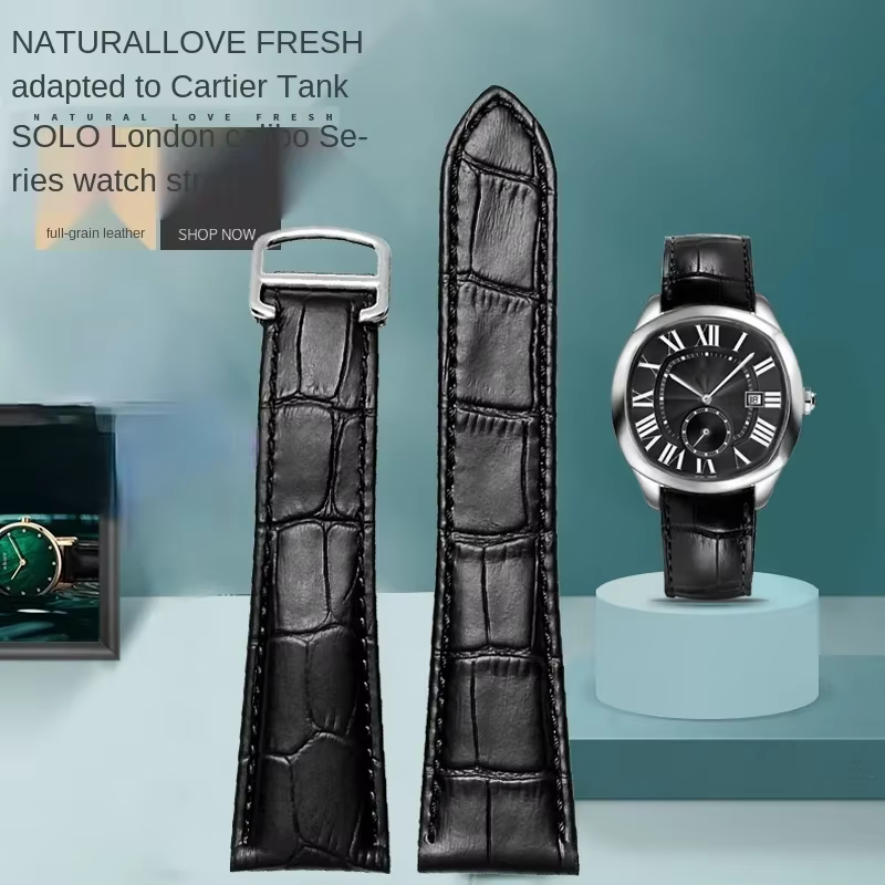 Bracelet de montre en cuir véritable