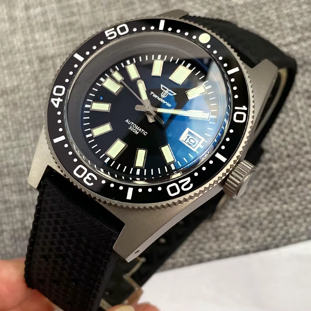 Tandorio-Montre MAS alimentée par plongée en titane pour homme