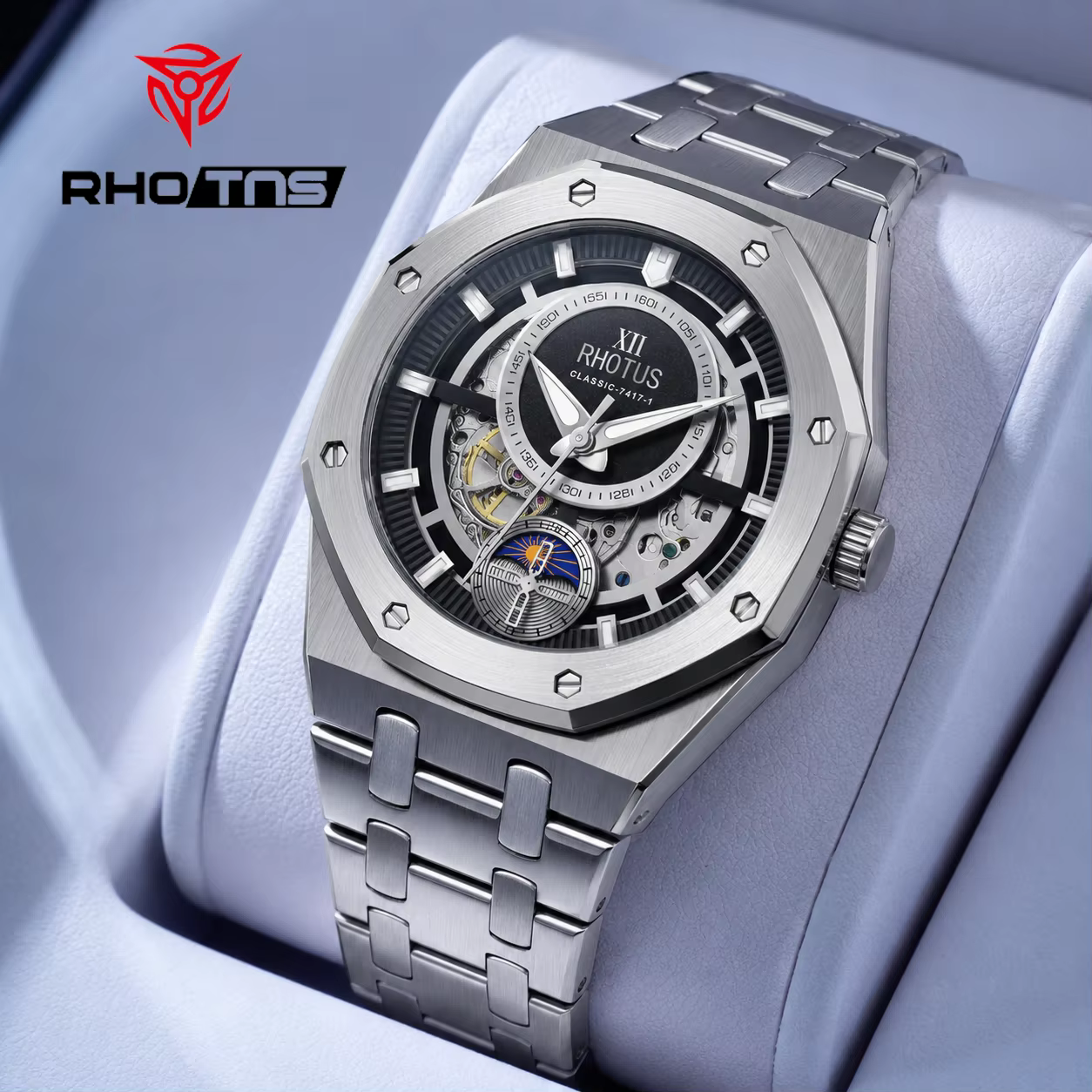 RHOTUS Montre mécanique automatique pour homme