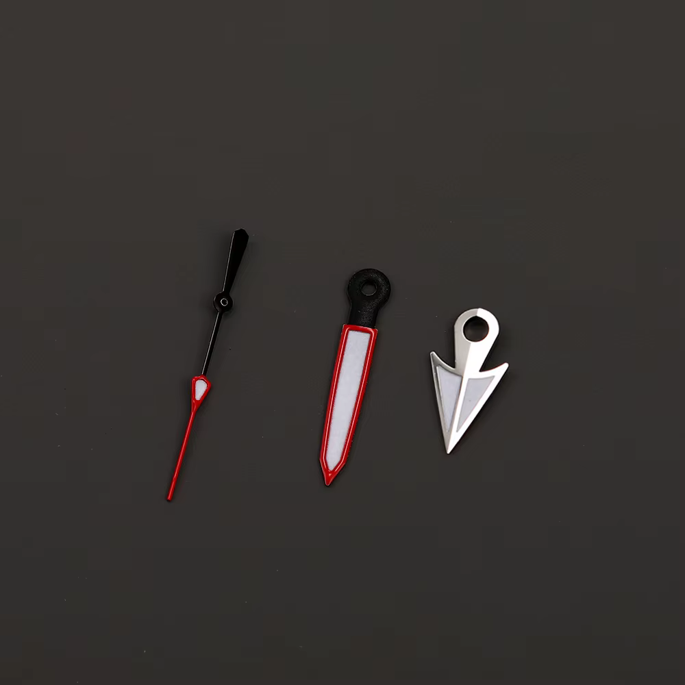 Mod argent rouge noir or rose NH35 NH36 mouvement vert lumineux montre aiguilles pour SKX007 Seiko 5 série SRPD samouraï