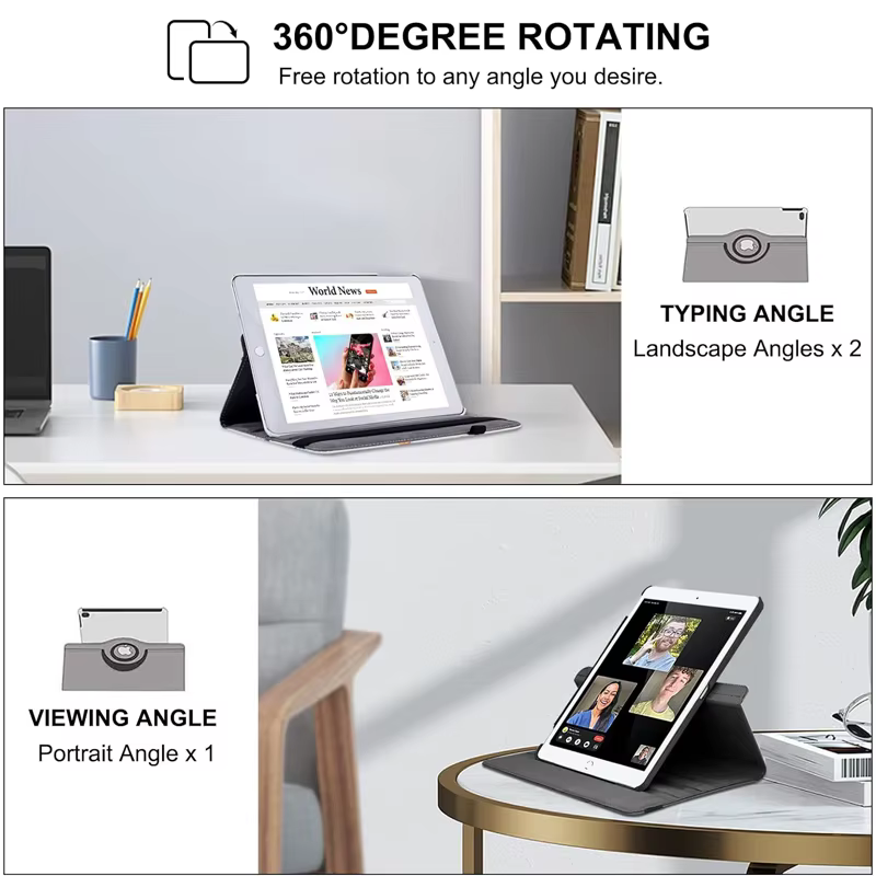 Étui rotatif à 360 degrés pour iPad Pro 11 2022 2021 iPad Air 1 2 3 10.5 4 5 10.9 iPad 9.7 5e 6e 10.2 7e 8e 9e 10e, housse pour tablette