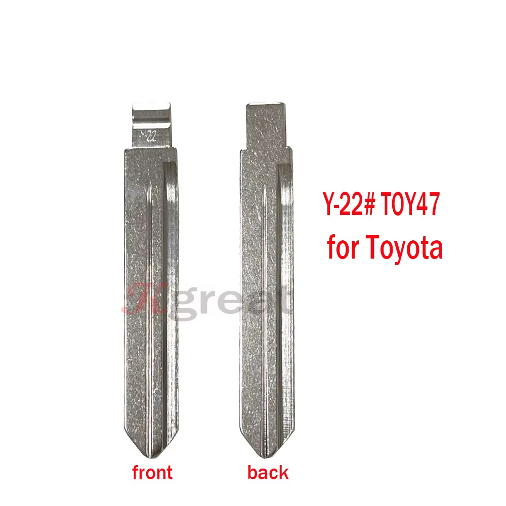10 pièces Y-22 # KD lame de clé Y22 TOY47 métal non coupé vierge Flip