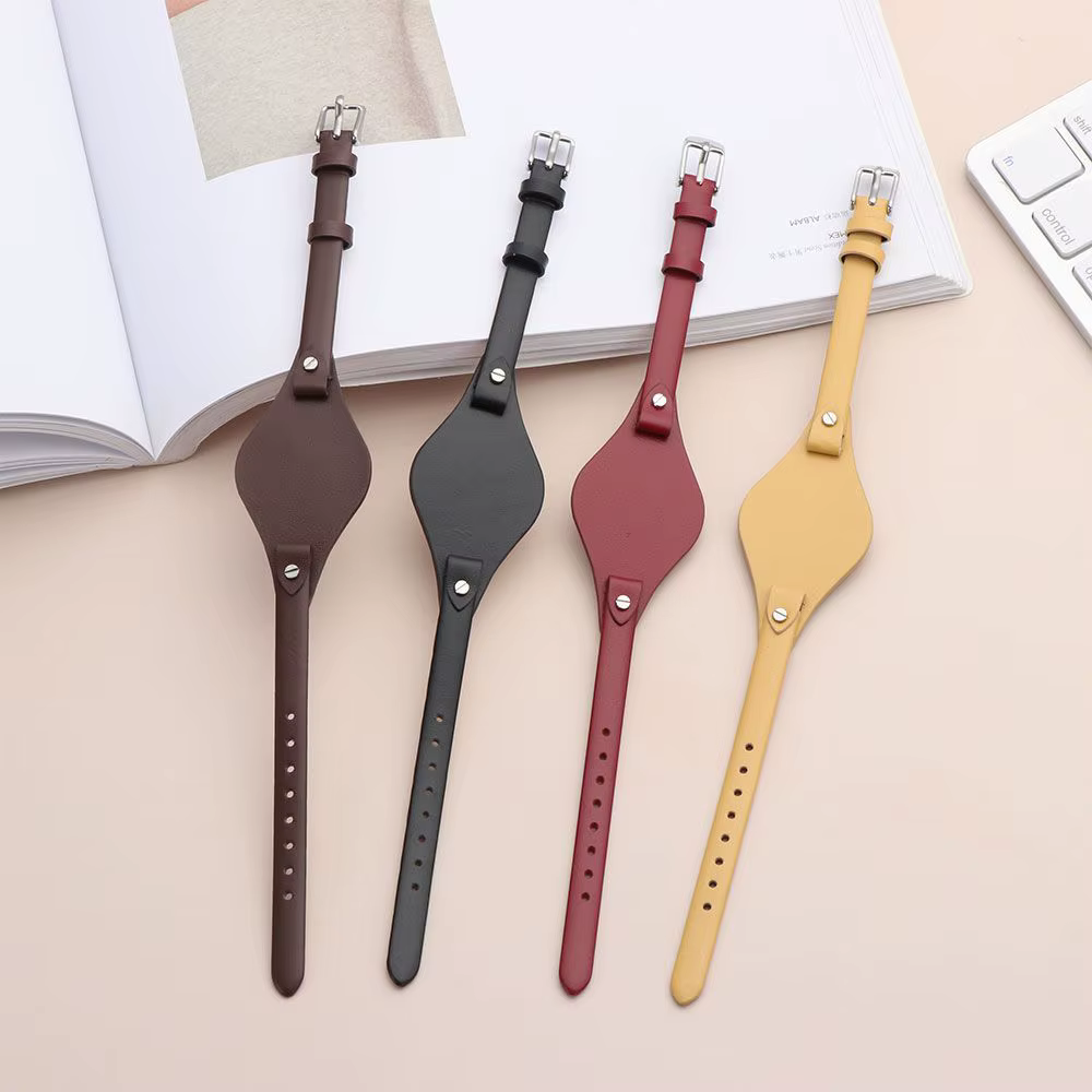 Bracelet de montre en cuir véritable pour femmes