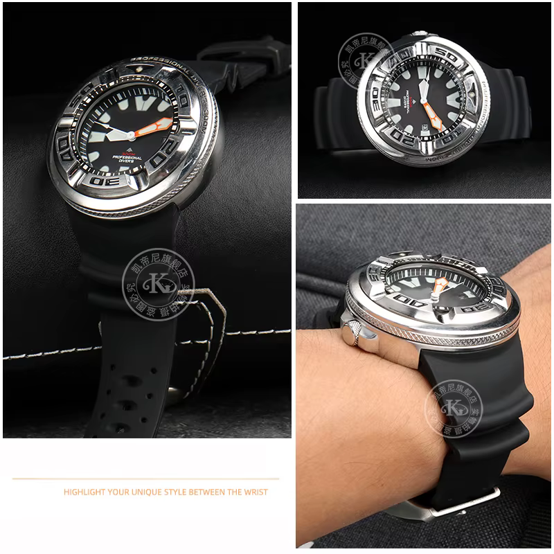 Bracelet de montre en caoutchouc pour Citizen BJ8050