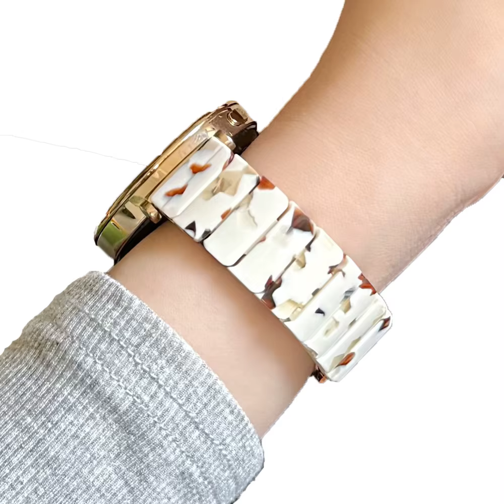 Bracelet de montre en résine de 18 mm pour Fossil Women's Gen 6 42mm/5E 42mm/Garmin Venu 4 41mm/3S 41mm/Venu 2S/Vivoactive 4S/Vivomove 3S