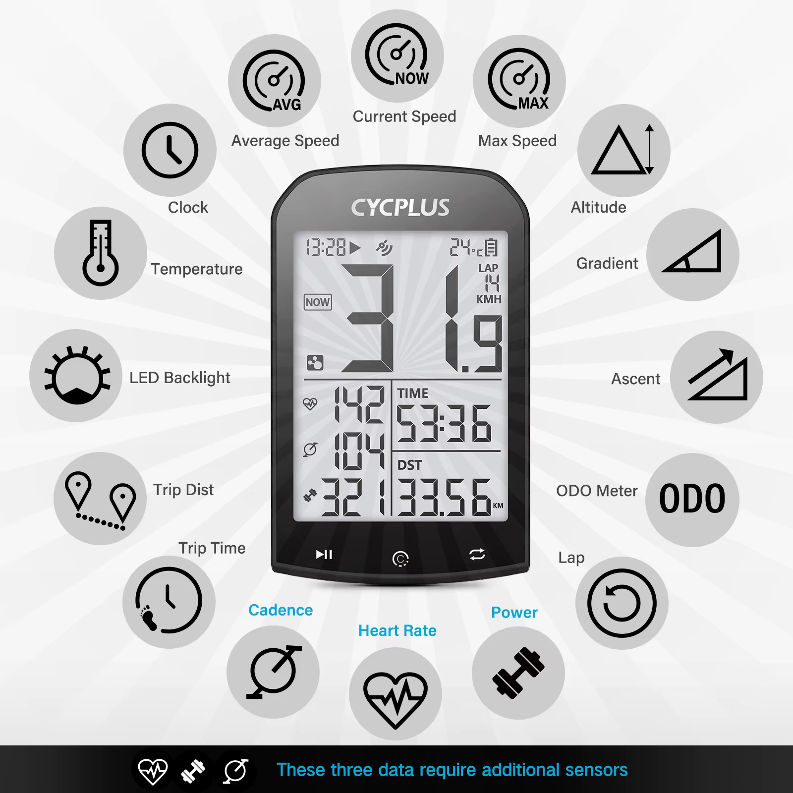 Ordinateur de vélo GPS Dallas
