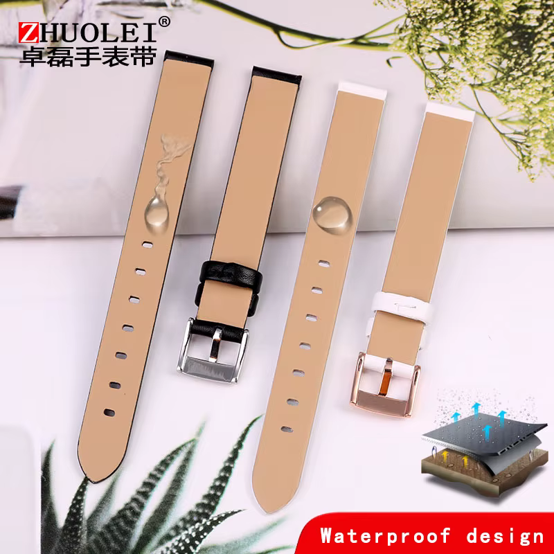 Bracelet de montre en cuir de vache souple pour femmes Swarovski 5158517 / 5158544 / 5158972 Broche