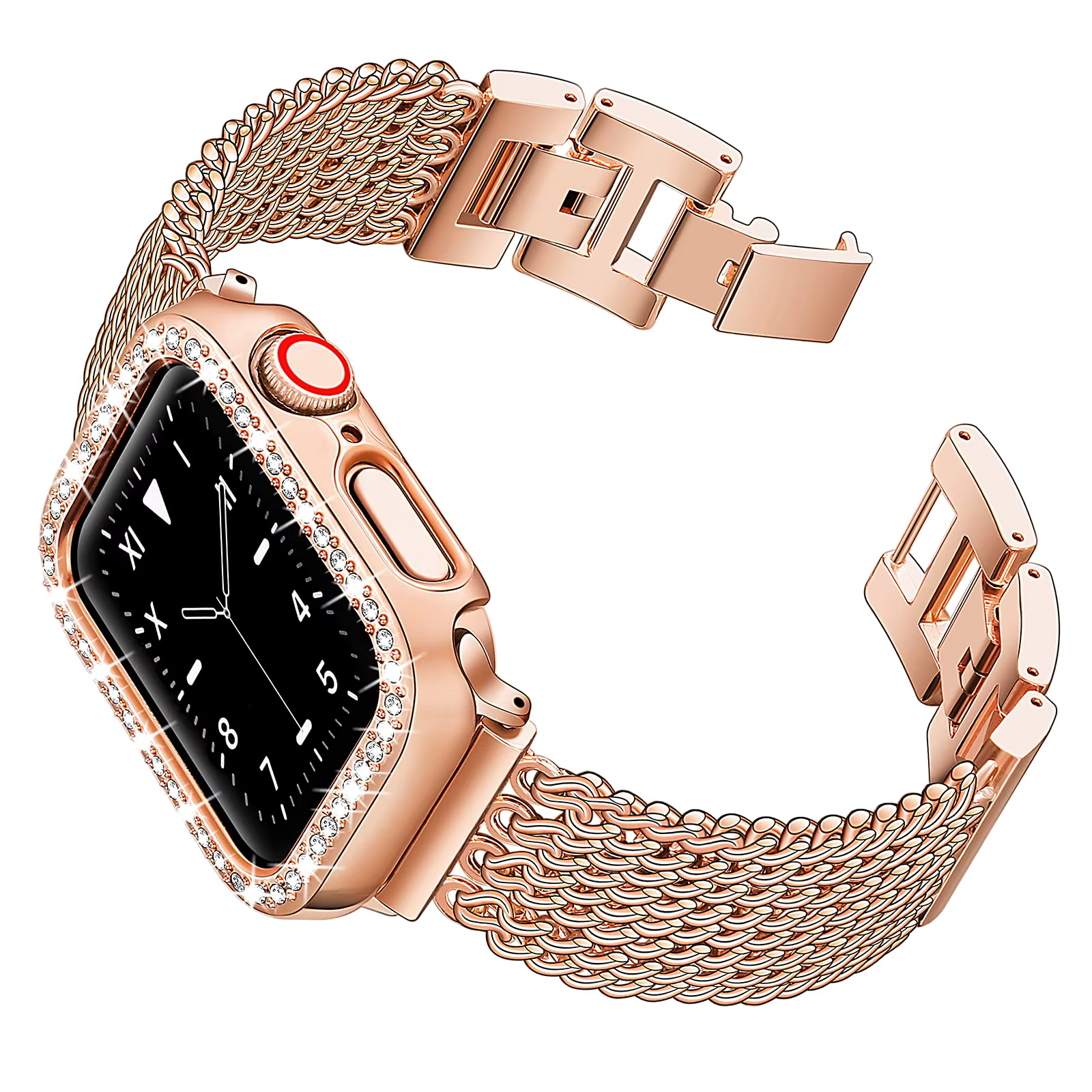 Coque et bracelet de montre en métal pour Apple watch