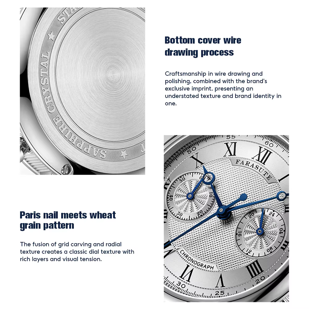 FARASUTE 2025 nouvelles montres rétro pour hommes montre à Quartz