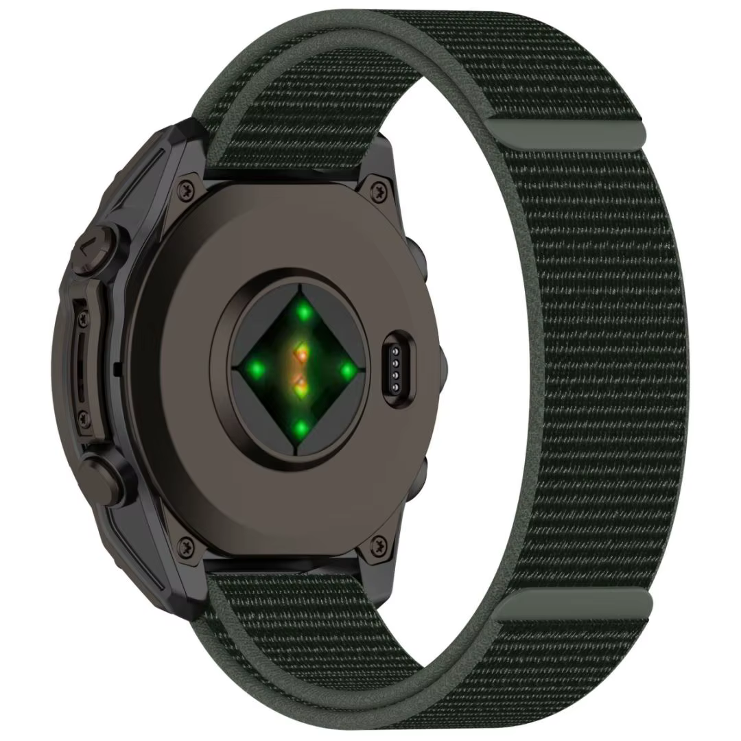 Bracelet en nylon respirant avec fermeture Velcro pour Garmin Forerunner 935 945 955 965 745 Fenix 8 7 6 5 7X 6X 5S 6S 7S Instinct 2 2S 2X