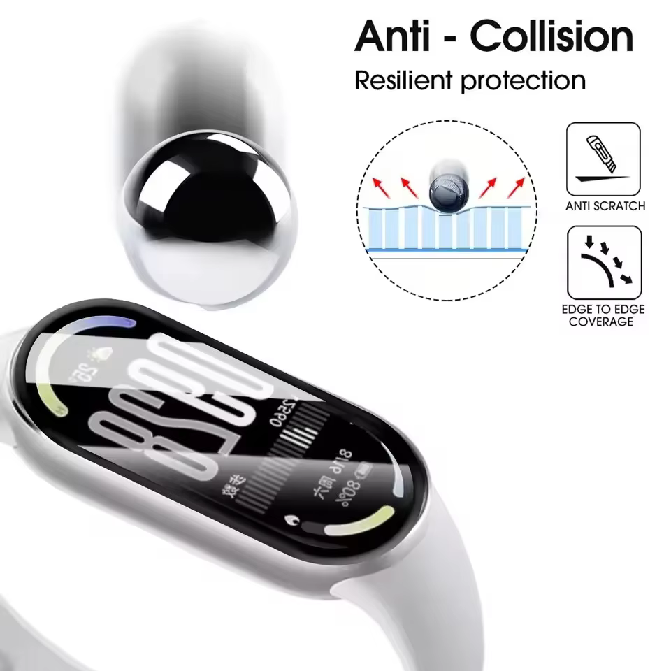 1-5 pièces pour Xiaomi Miband 10 protecteurs d'écran 9D courbé couverture complète anti-rayures Films de protection