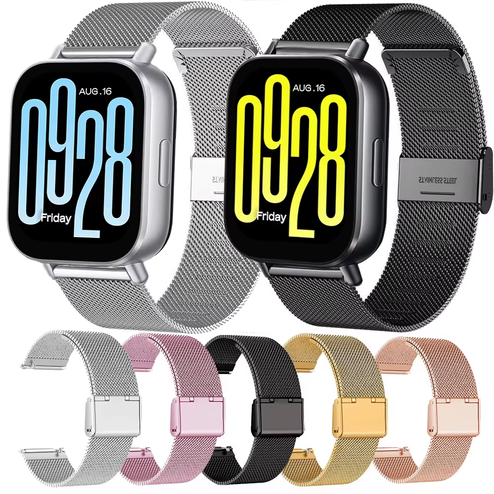 Bracelet de montre milanais en métal pour Xiaomi Redmi Watch 5 Active/5 Lite/3 Active/3 Lite
