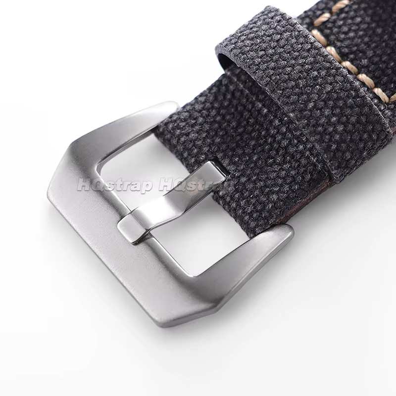 Bracelet de montre vintage en toile respirante 20mm 22mm 24mm