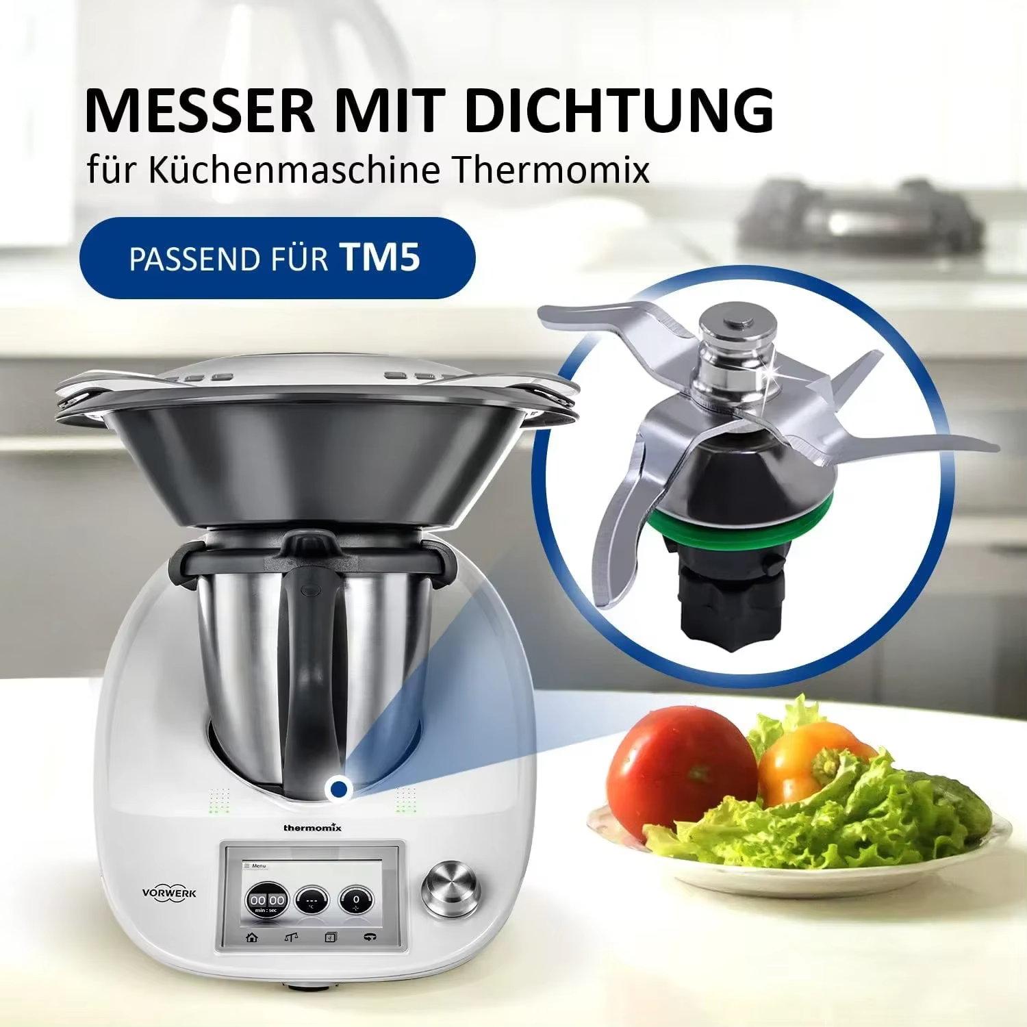 Les accessoires de Machine de cuisson de lame de mélangeur en acier inoxydable conviennent au jeu de couteaux universels Thermomix TM5/TM6/TM31