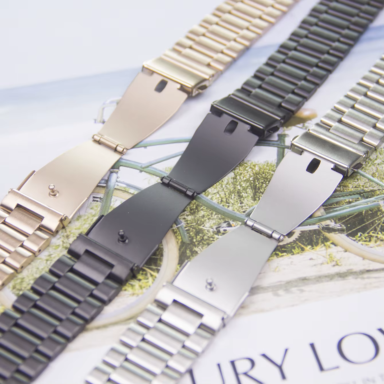 Bracelet de montre en maille de perles de haute qualité