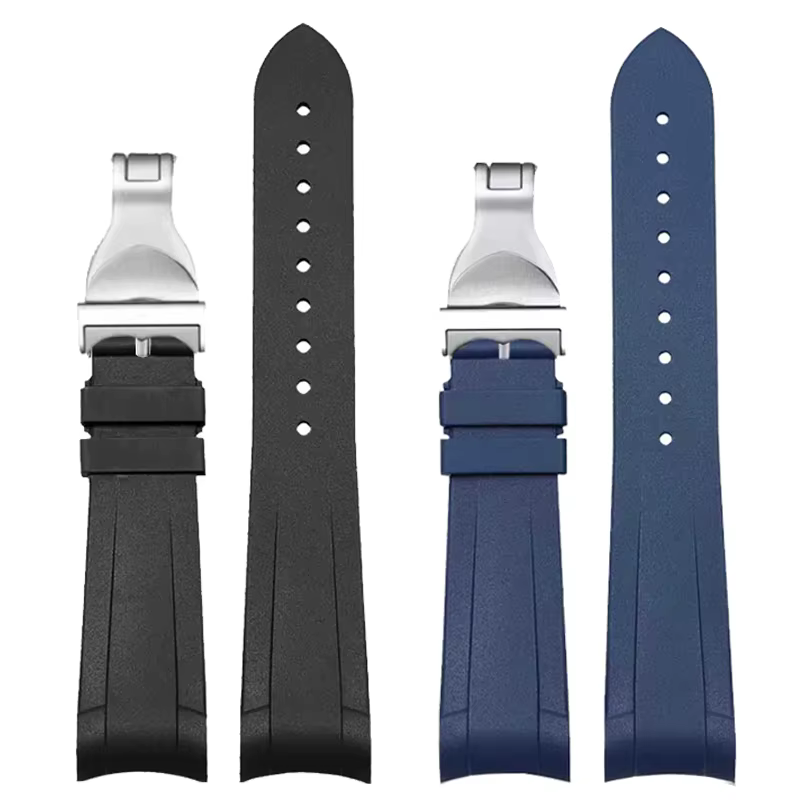 Pour bracelet de montre en caoutchouc Tudor Black Bay 22 mm - Panda