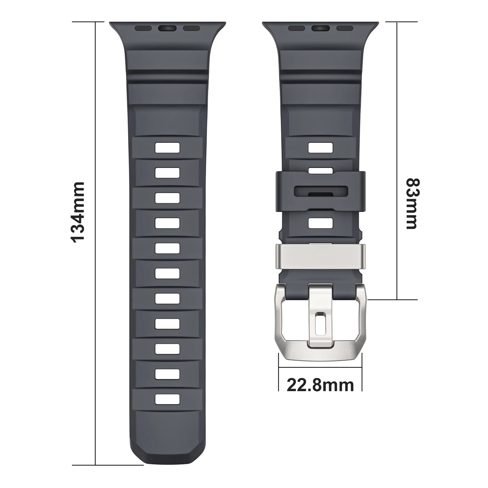 Bracelet en Silicone fluorescent pour Apple Watch Ultra 2 49mm série 10 46mm 9 8 7 45mm