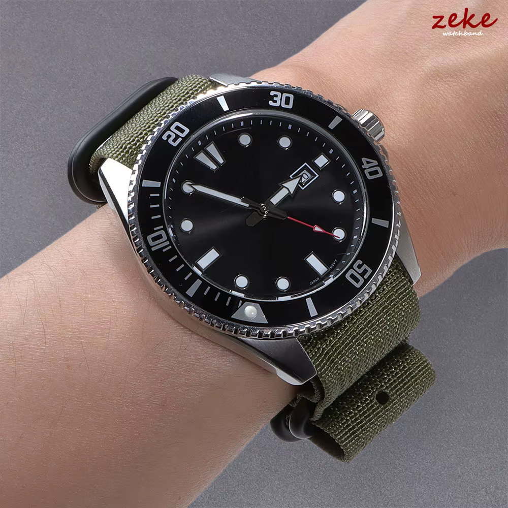 Bracelet de montre en Nylon nervuré