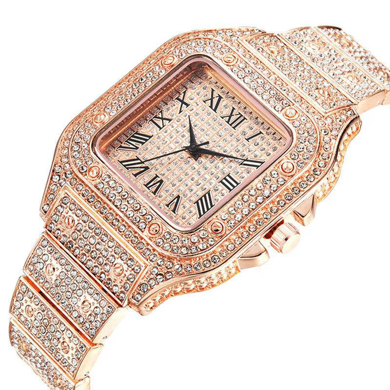 Montres de luxe en diamant pour hommes et femmes
