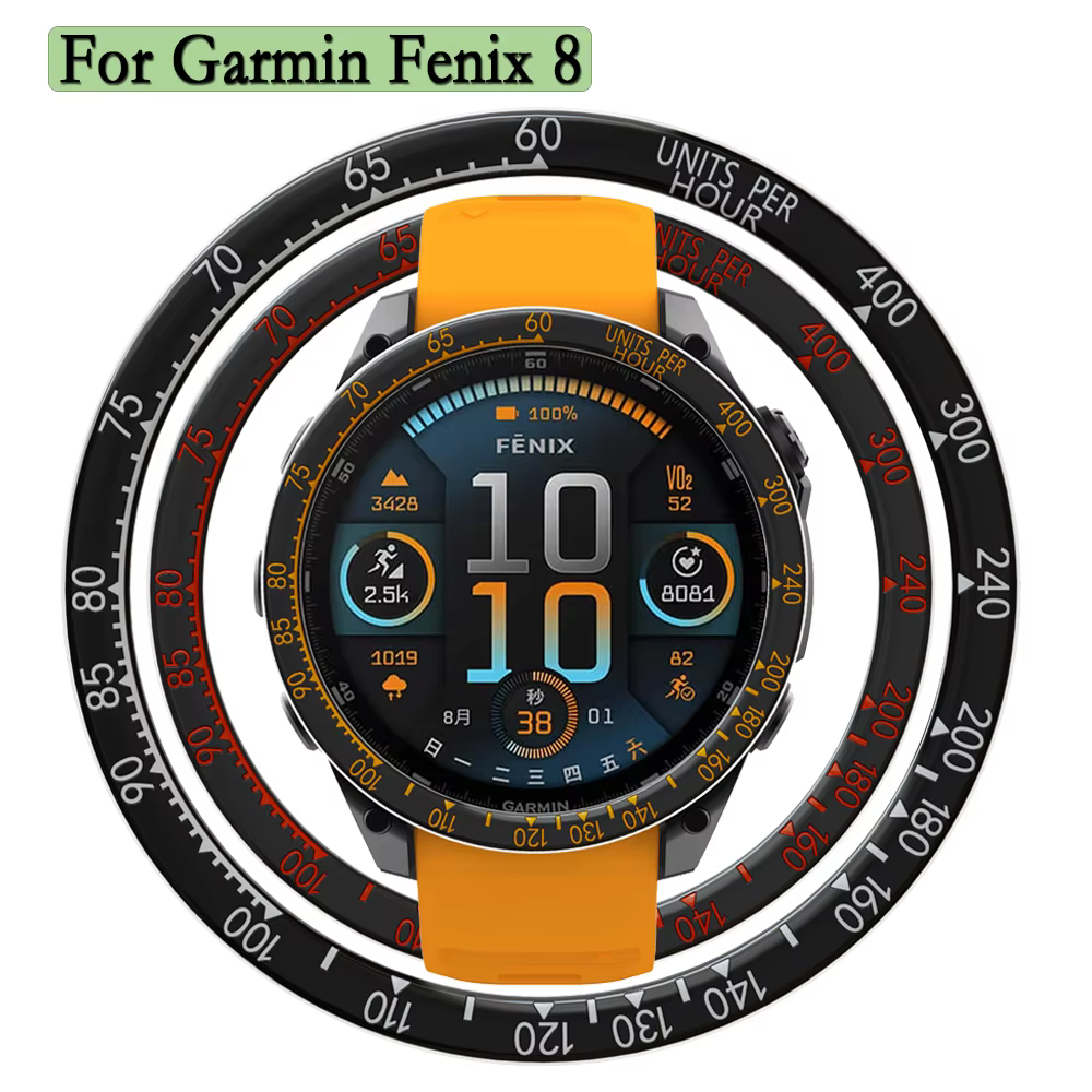 Meatl – anneau de lunette pour Garmin Fenix 8 AMOLED 43/47/51mm
