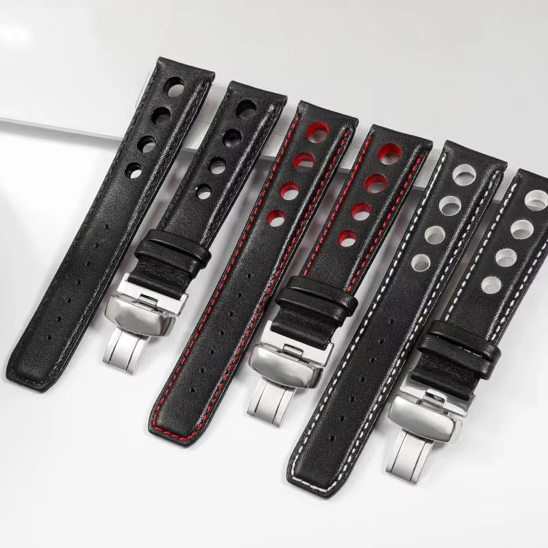 Bracelet en cuir véritable pour montre de sport tissot 1853