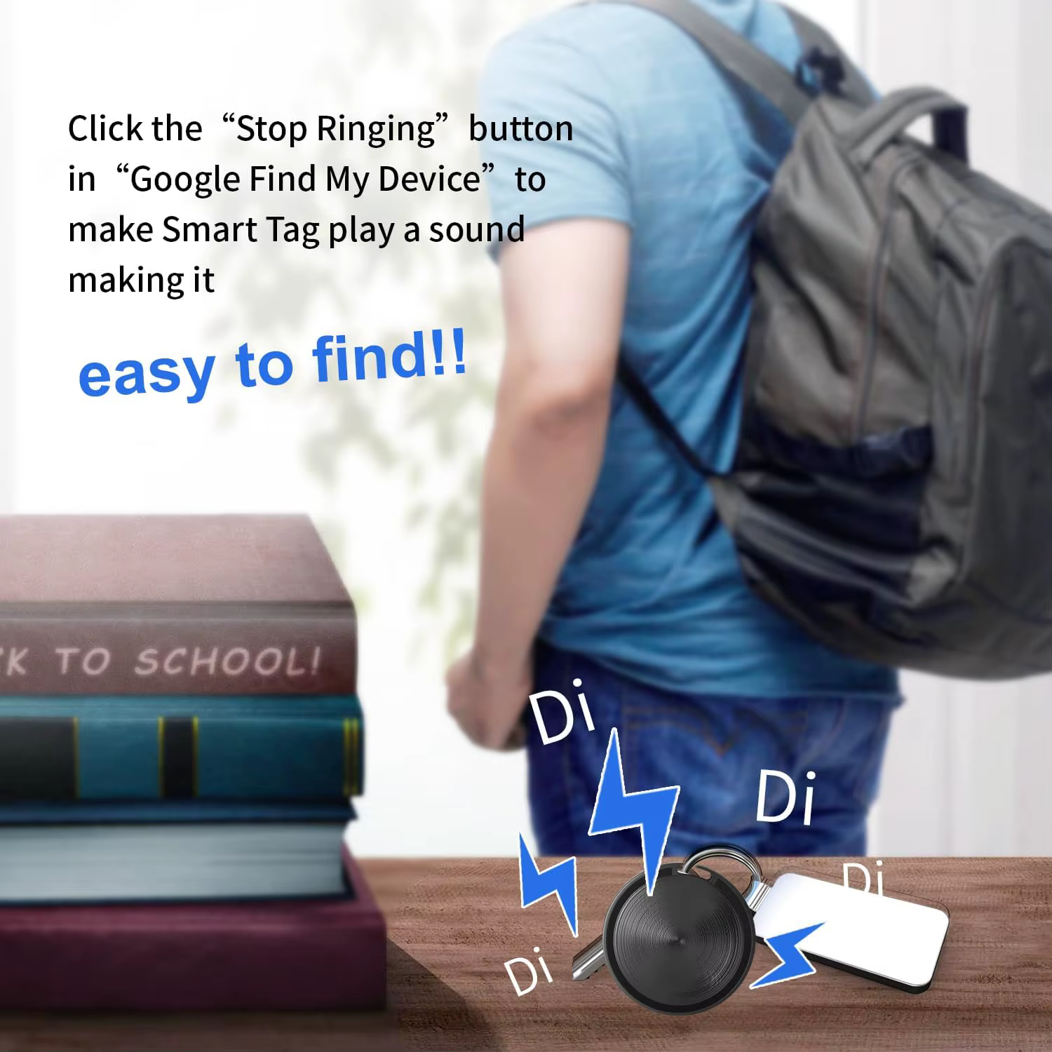 Traceur GPS double système pour Apple Find My/Android Google Find Hub App, localisateur d'objets, traceur de vélo/sac