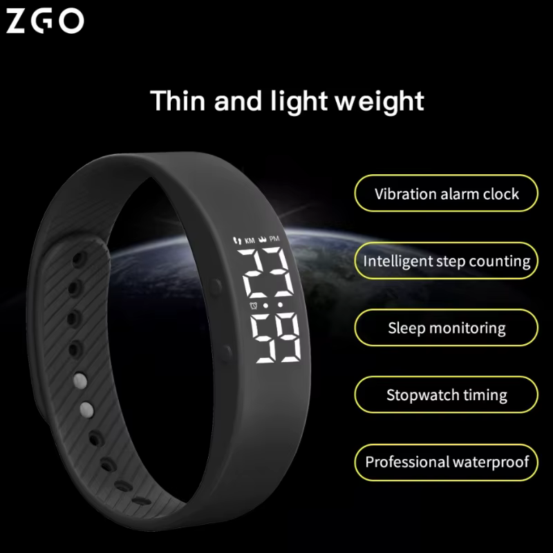 ZGO montre multifonctionnelle pour hommes garçons filles sport IP65 étanche podomètre chronographe réveil 663X