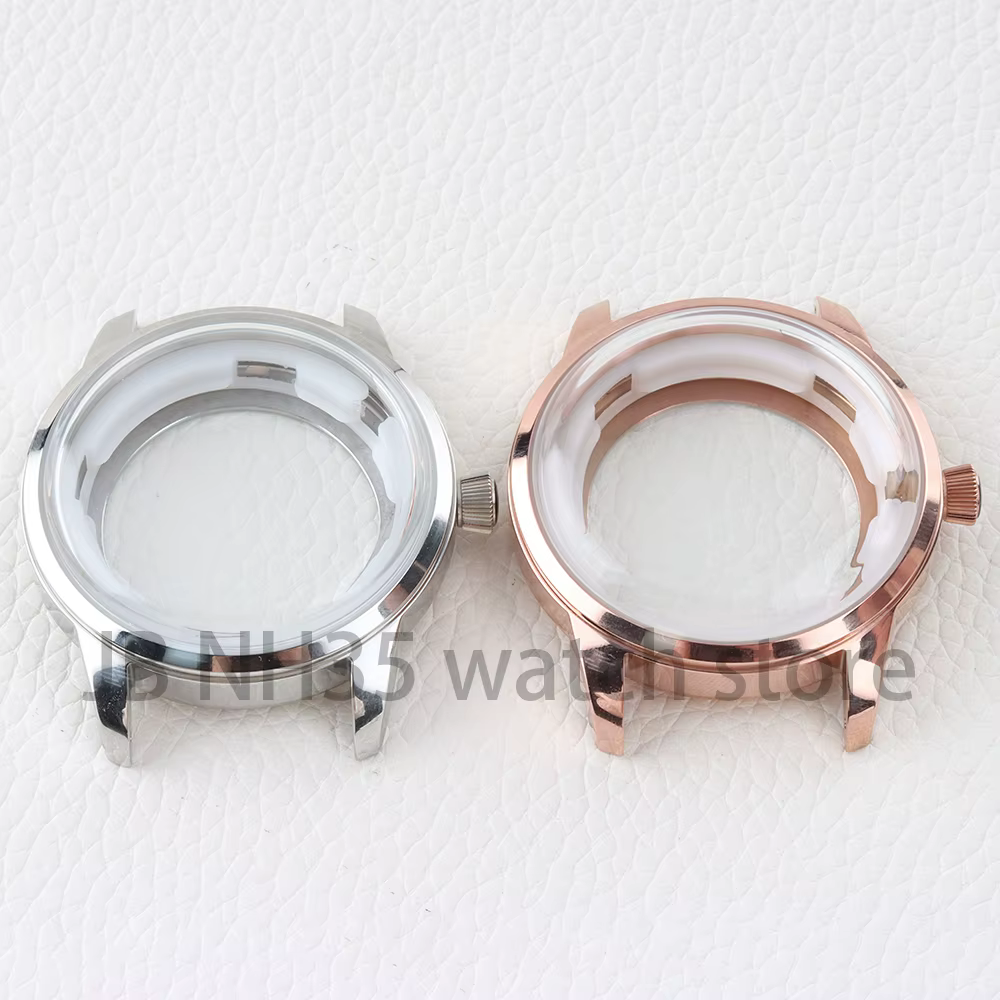 Boîtier de montre NH35 argent/or Rose 40mm
