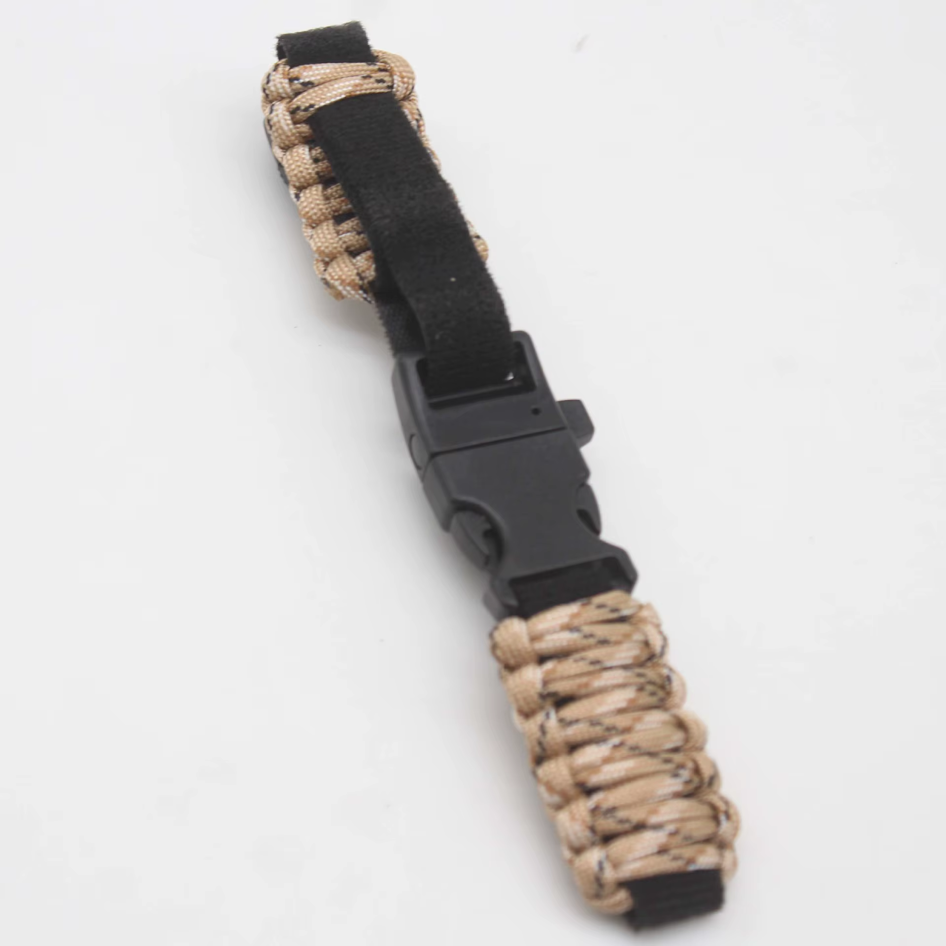 Bracelet de montre tissé en paracorde, sifflet, boussole, bracelet réglable