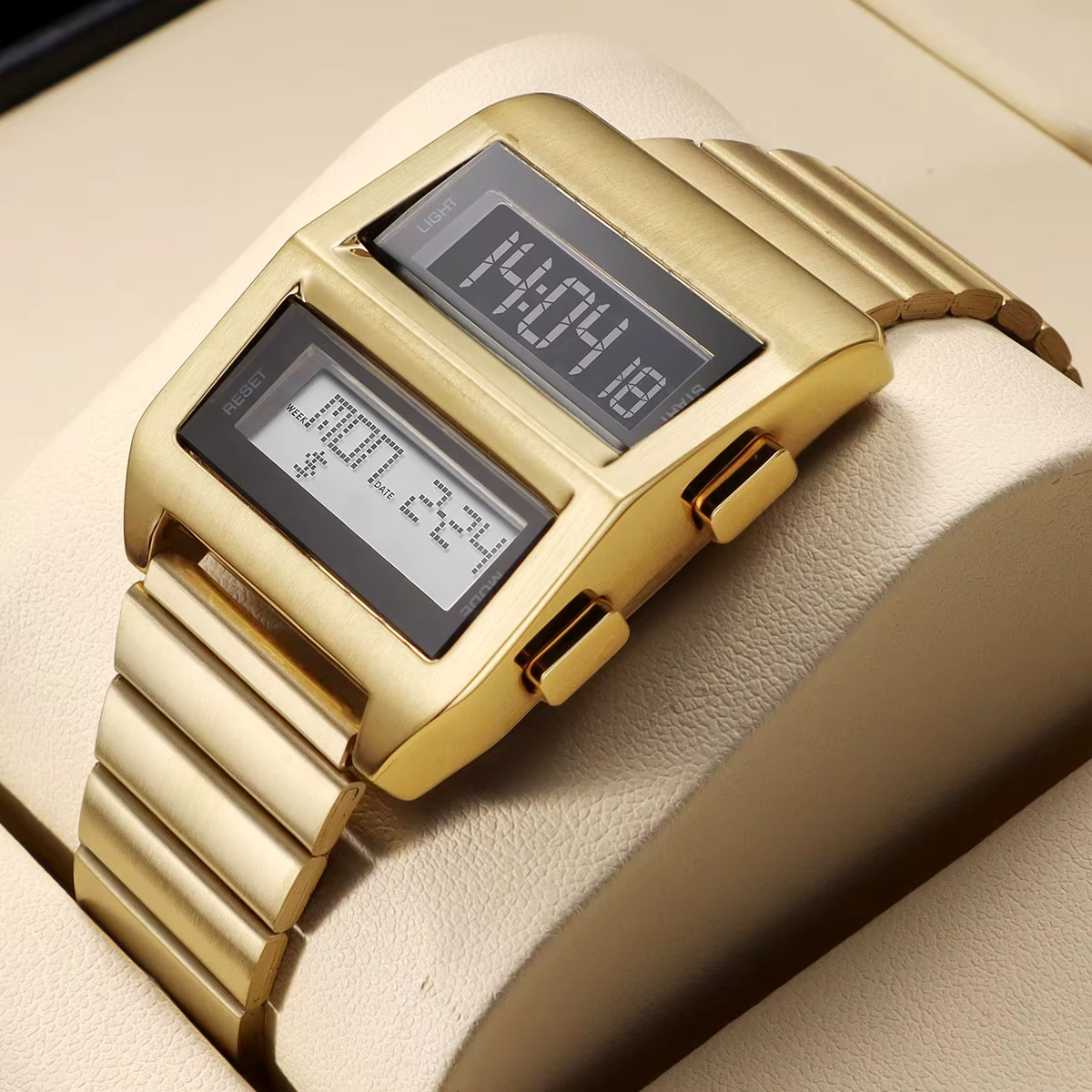 Montre électronique rétro cyberpunk MEGIR pour homme