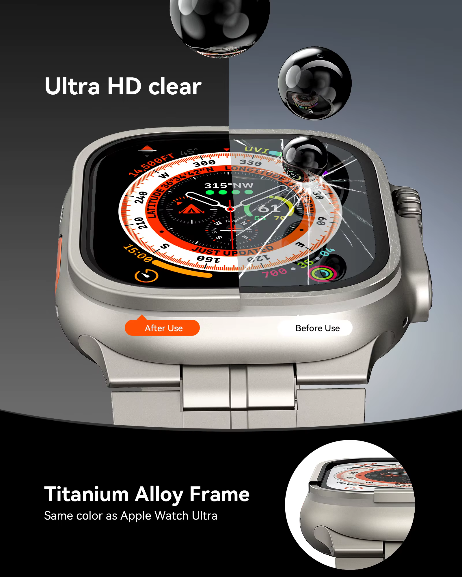 Protecteur d'écran pour Apple Watch Ultra