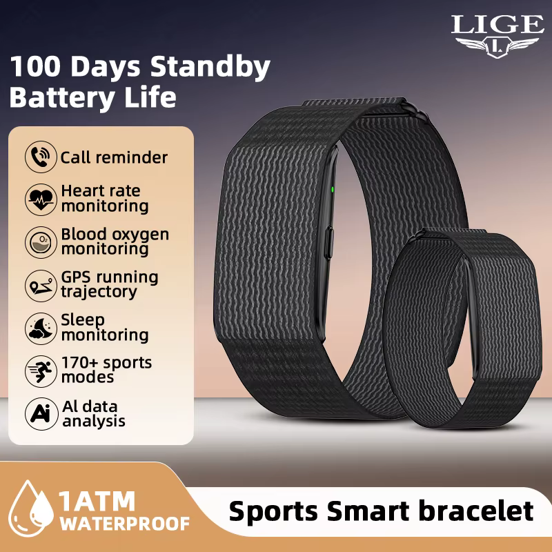 Nouveau sans écran montre intelligente hommes GPS course trajectoire Ultra léger Bracelet sang oxygène fréquence cardiaque 24H bande de santé montres de sport