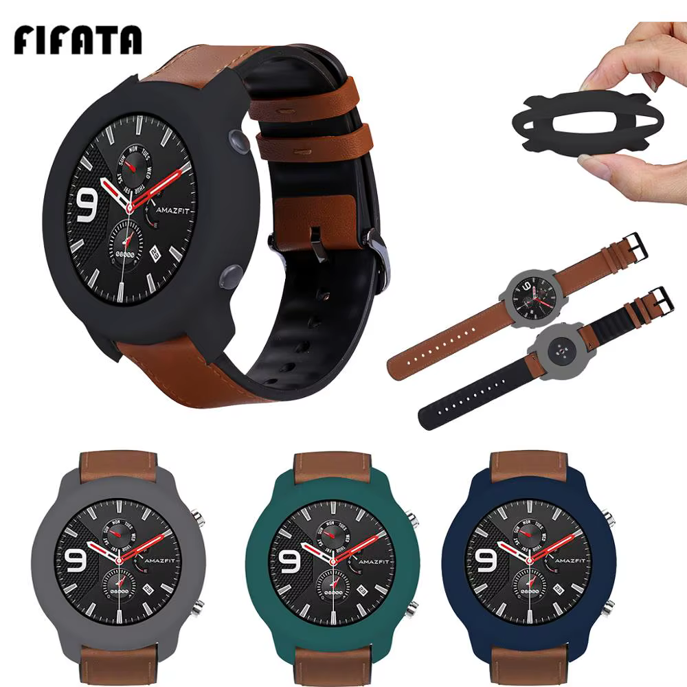 FIFATA – étui de protection en Silicone souple coloré pour montre intelligente Huami Amazfit GTR 47/42mm
