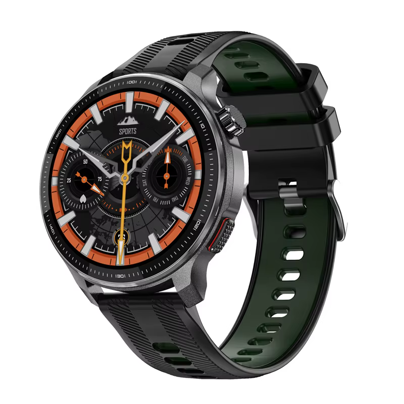 Hommes montre intelligente GPS positionnement cartes téléchables boussole Bluetooth appel Sports de plein air