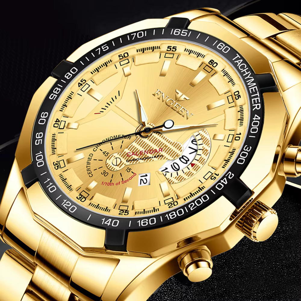FNGEEN hommes montres à Quartz Concept de mode cadran décoratif décontracté militaire sport montre-bracelet étanche